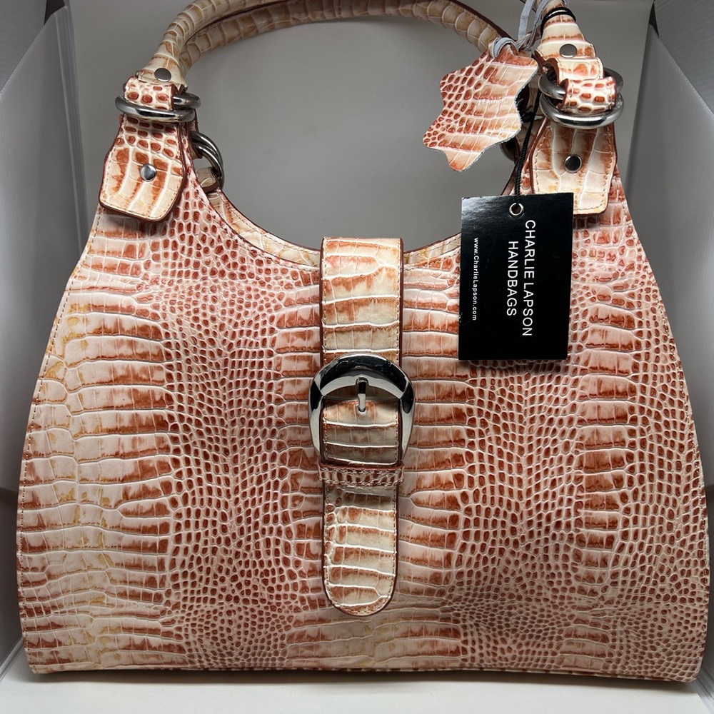 Charlie Lapson Handbag NWT Color RUST